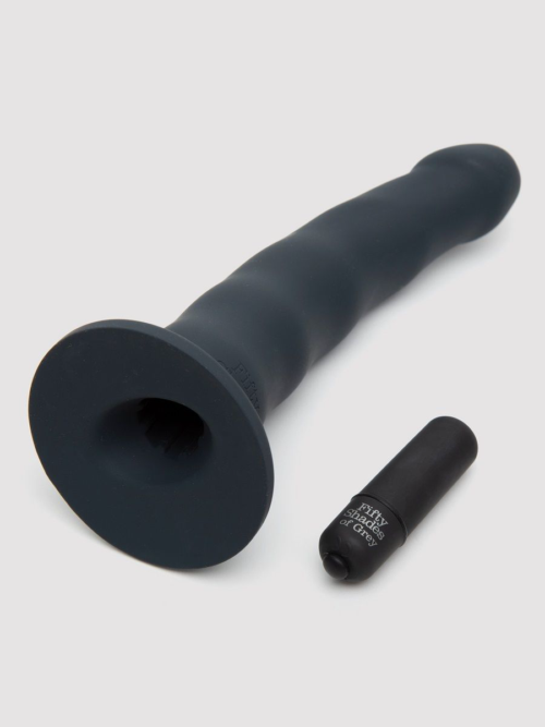 Черный страпон с вибрацией Feel It Baby Strap-On Harness Kit - 17,8 см. - 3