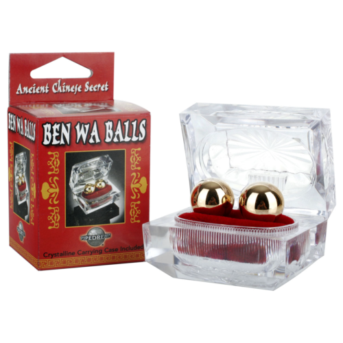 Золотистые вагинальные шарики Ben Wa Balls - 0