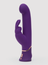 Фиолетовый вибратор Greedy Girl Power Motion Thrusting Rabbit Vibrator - 21,6 см. - 0